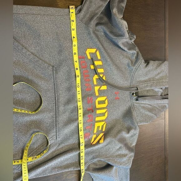 Under Armour Mens Small Iowa State Cyclones Gray Hoodie - Picture 6 of 7